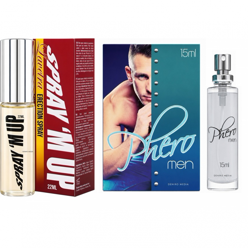Pachet Parfum cu Feromoni Pheromen 15ml + Spray Erecție Spray M-Up 22ml