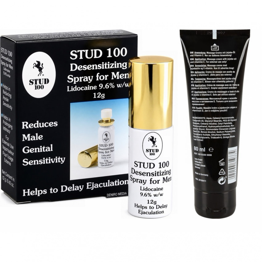 Pachet Cremă Erecție Penis XXL 80ml + Spray Stud 100 Original