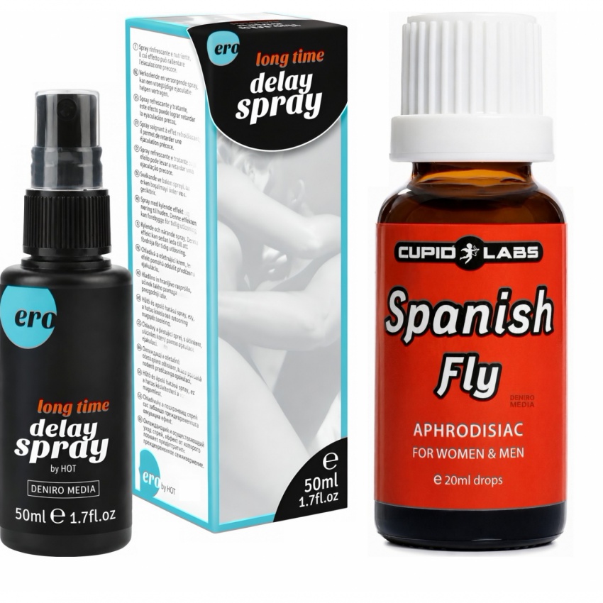 Pachet Spray HOT Delay + Picături Spanish Fly