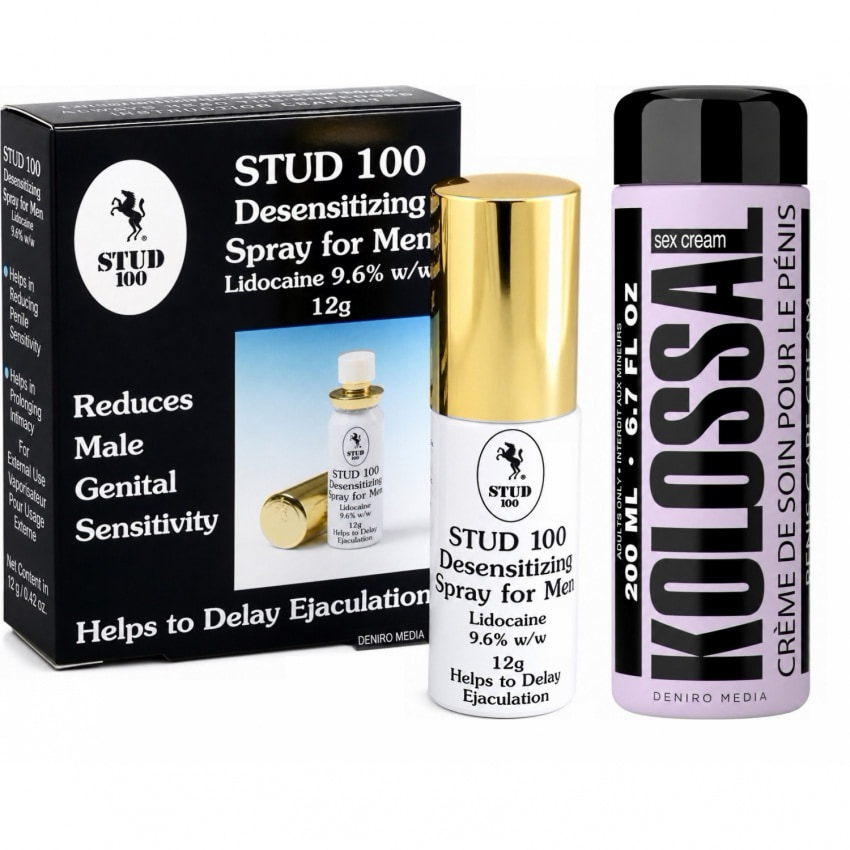 Pachet Spray Stud 100 Original + Cremă Mărire Penis Kolossal 200ml