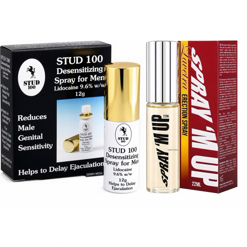 Pachet Spray Stud 100 Original + Spray Erecție Spray M-Up 22ml