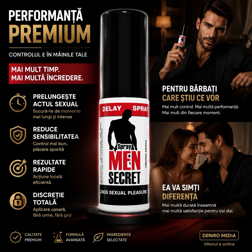 Pachet Atomizator Ejaculare Neașteptată Men Secret 15ml + Picături Ejaculare înainte de vreme Long Love 20ml