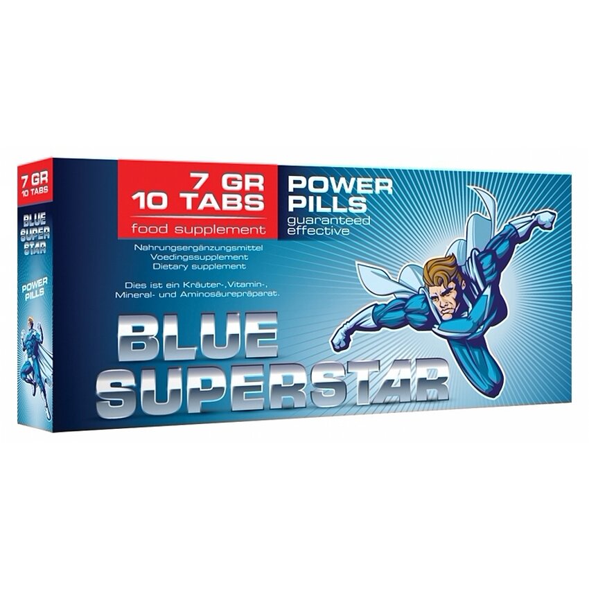 Pastile Erecție Blue Superstar 10 capsule