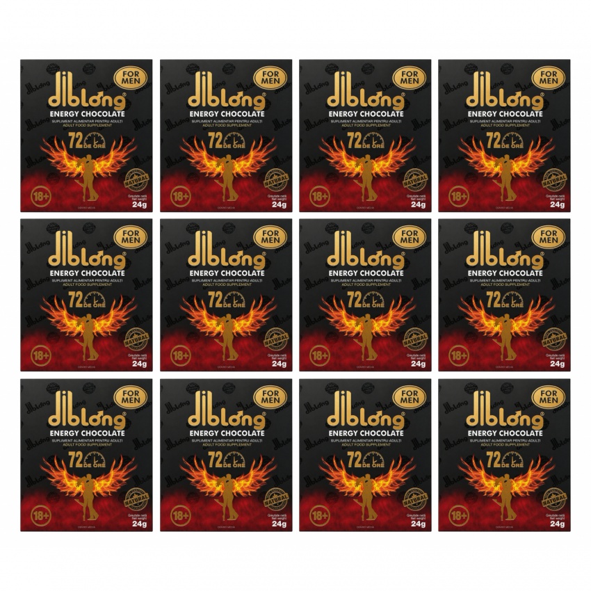 Set 12 x Ciocolată Afrodisiacă Pentru Bărbați Diblong 24g