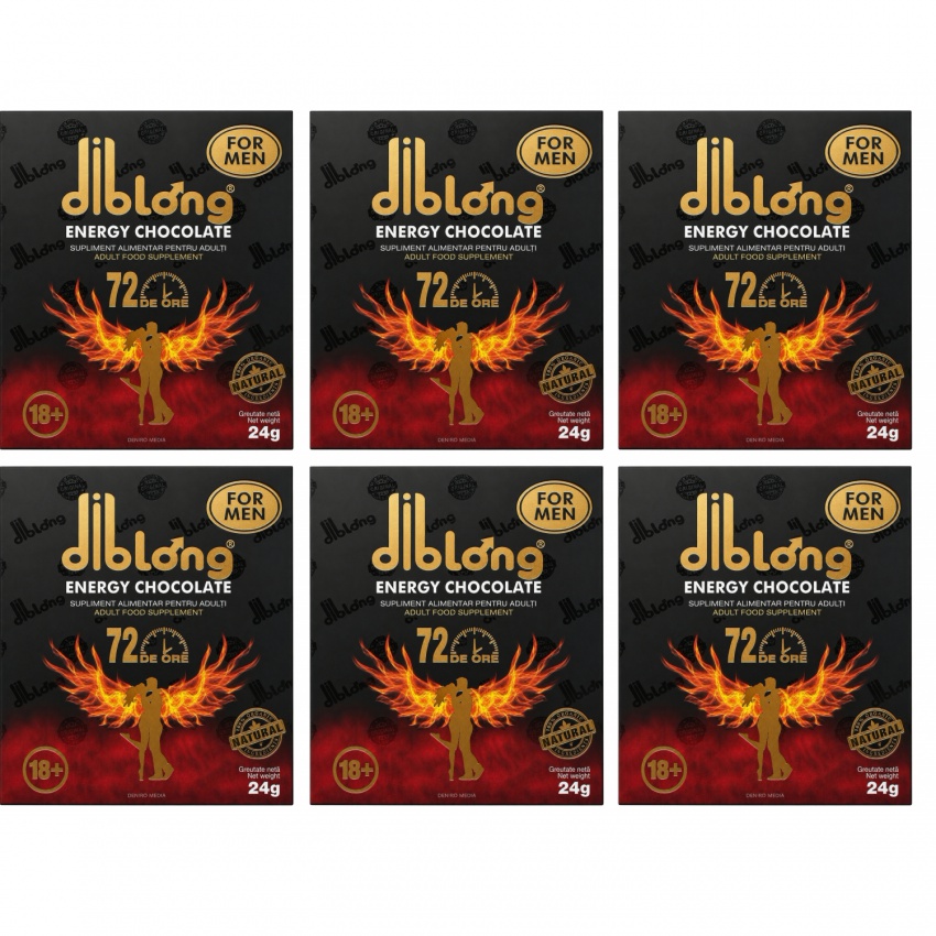 Set 6 x Ciocolată Afrodisiacă Pentru Bărbați Diblong 24g