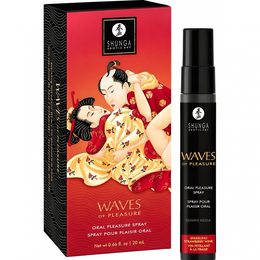 Shunga Waves Of Pleasure — Spray Căpșuni Spumante 20 ml
